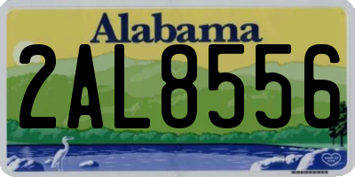 AL license plate 2AL8556