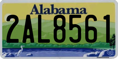 AL license plate 2AL8561