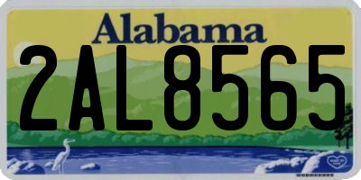AL license plate 2AL8565