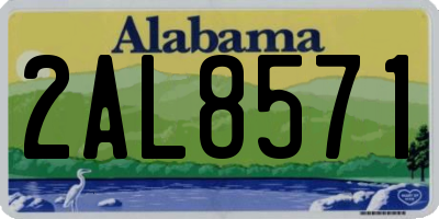 AL license plate 2AL8571
