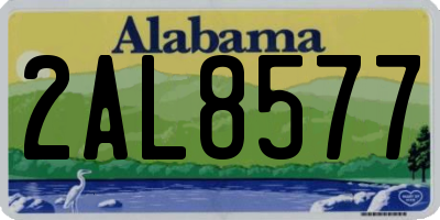 AL license plate 2AL8577