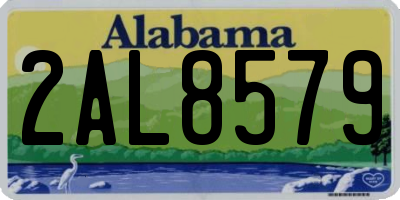 AL license plate 2AL8579