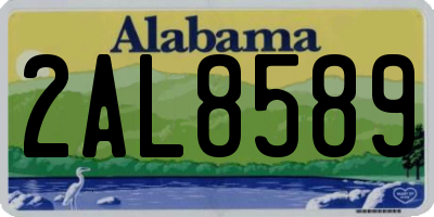 AL license plate 2AL8589