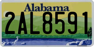 AL license plate 2AL8591