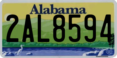 AL license plate 2AL8594