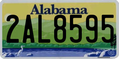 AL license plate 2AL8595