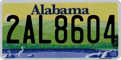 AL license plate 2AL8604