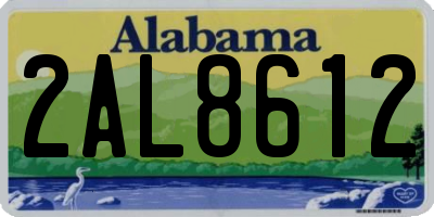 AL license plate 2AL8612