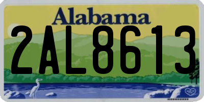 AL license plate 2AL8613