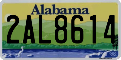 AL license plate 2AL8614