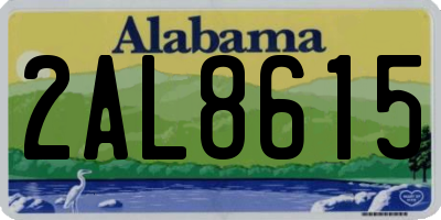 AL license plate 2AL8615