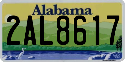 AL license plate 2AL8617