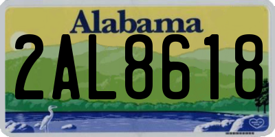 AL license plate 2AL8618
