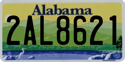 AL license plate 2AL8621