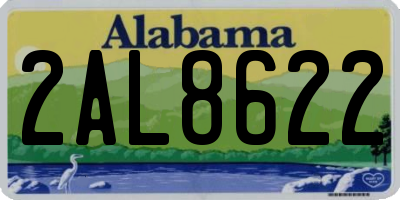 AL license plate 2AL8622