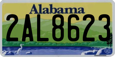 AL license plate 2AL8623
