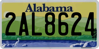AL license plate 2AL8624