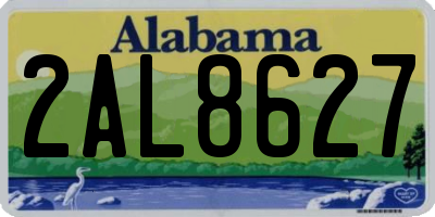 AL license plate 2AL8627