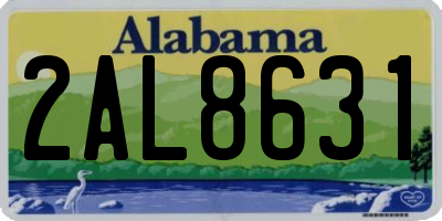 AL license plate 2AL8631