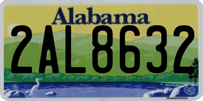 AL license plate 2AL8632