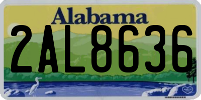 AL license plate 2AL8636