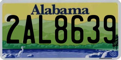 AL license plate 2AL8639