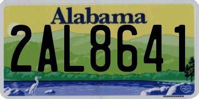 AL license plate 2AL8641