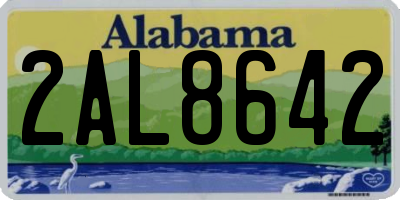 AL license plate 2AL8642