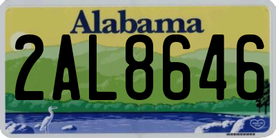 AL license plate 2AL8646