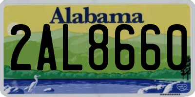 AL license plate 2AL8660
