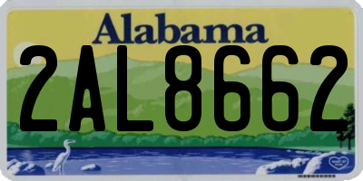 AL license plate 2AL8662
