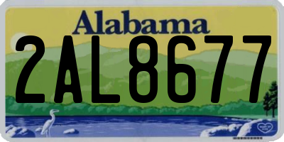 AL license plate 2AL8677