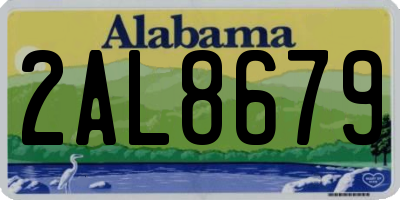 AL license plate 2AL8679