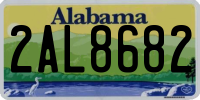 AL license plate 2AL8682