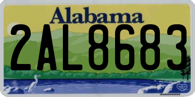 AL license plate 2AL8683