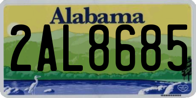 AL license plate 2AL8685