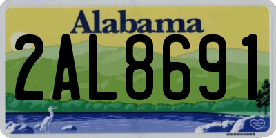 AL license plate 2AL8691