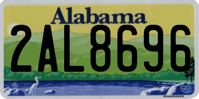 AL license plate 2AL8696