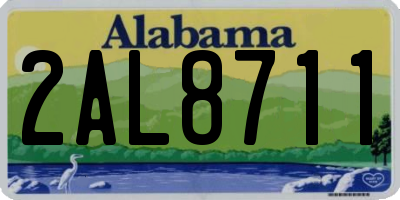 AL license plate 2AL8711