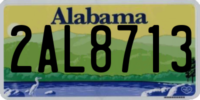 AL license plate 2AL8713