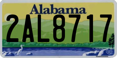 AL license plate 2AL8717