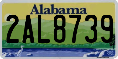 AL license plate 2AL8739
