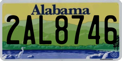 AL license plate 2AL8746