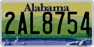 AL license plate 2AL8754