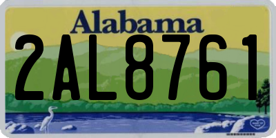 AL license plate 2AL8761