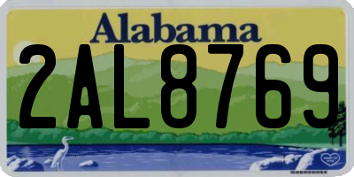 AL license plate 2AL8769
