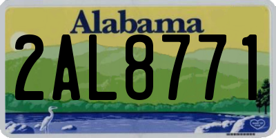 AL license plate 2AL8771