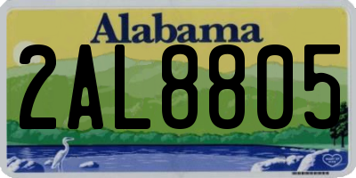 AL license plate 2AL8805