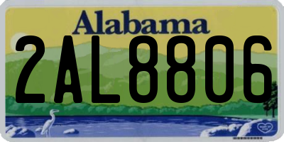 AL license plate 2AL8806
