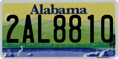 AL license plate 2AL8810